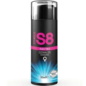 Schwarze Flasche mit pinkem S8-Logo, 