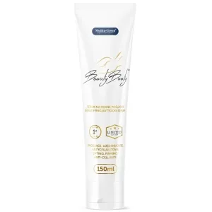 Weiße Tube mit BeautyBody-Serum, 150 ml, für straffende und anti-cellulite Wirkung.