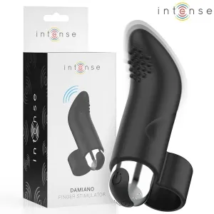 Schwarzer Fingerstimulator mit Verpackung, Markenname 