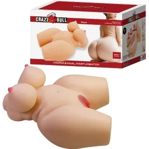 Produktverpackung und Abbildung eines Masturbators mit realitätsnaher Textur.
