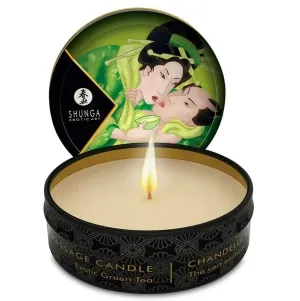 Massagekerze Mini Caress By Candelight Grüner Tee 30ml – Shunga