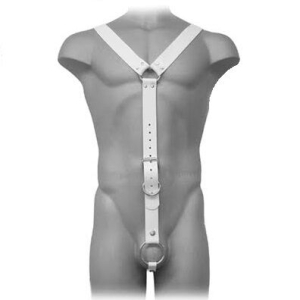 Körpergeschirr Für Männer Weiss | Leatherbody