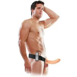19cm Vibrierender Hollow Strap On Brown – Fetish Fantasy