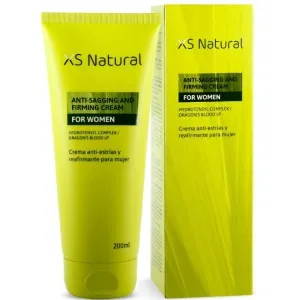 Yellow tube and box of XS Natural Anti-Sagging and Firming Cream for Women, 200 ml.