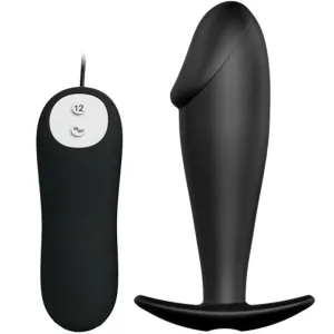 Silikon Analplug 12 Vibrationsmodi Schwarz – Pretty Love
