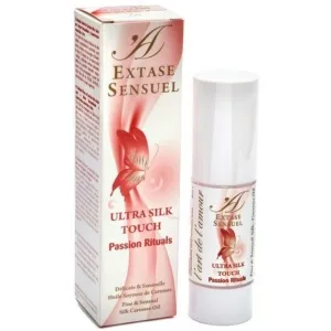 Extase Sensuel Ultra Silk Touch Oil with packaging, butterfly design, for sensual rituals.