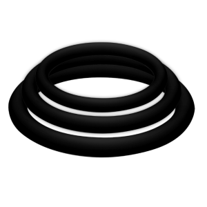 Plus 3 Schwarze Ringe Satz - S, M, L | Joydivision