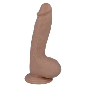 A flesh-colored dildo with a suction cup, realistic details.