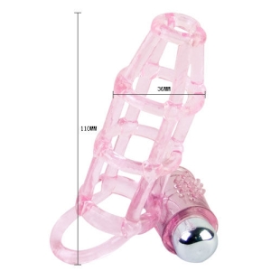 Sweet 10 Ritmos Funda Y Anillo Silikon Para El Pene Rosa.