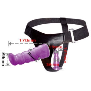Geschirr Für Frauen Fliederfarbener Strap On 17cm