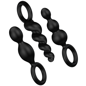 Analstecker Set 3 Stk. Schwarz | Satisfyer