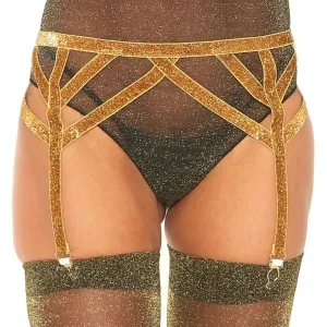 Lurex Elastischer Strumpfgürtel OneSize – Leg Avenue