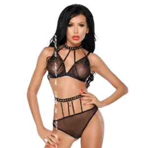 Dotty Zwei Stück Set Schwarz S/M – Me Seduce