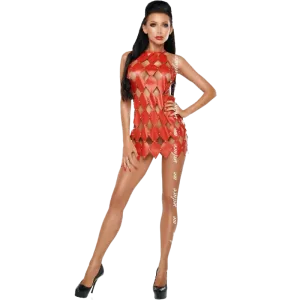 Gwen Bare Back Kleid Rot L/XL – Me Seduce