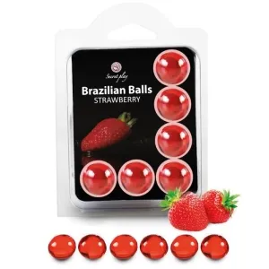 6 Brazilian Balls Erdbeere – Secretplay