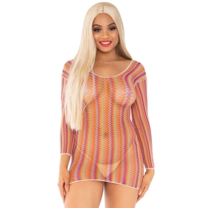 Zigzag Mehrfarbiges Minikleid OneSize | Leg Avenue