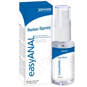 Verpackung und Flasche von easyANAL Relax-Spray, hergestellt in Deutschland, für entspannte anale Abenteuer.
