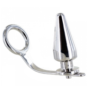 Cock Ring Mit Analstecker 45 X 50mm | Metal Hard