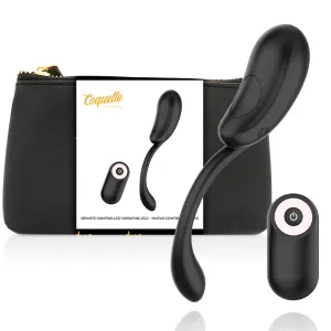 Vibrationsei Fernbedienung Wiederaufladbar Schwarz / Gold – Coquette Chic Desire