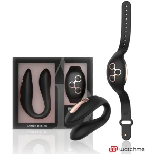 Schwarzes Wearable-Gerät mit U-Form und Armband, in einer Verpackung mit der Aufschrift 