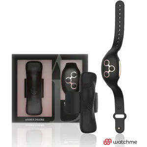 Schwarzes Armband und Zubehör in Verpackung, mit markantem Design und Logo von 